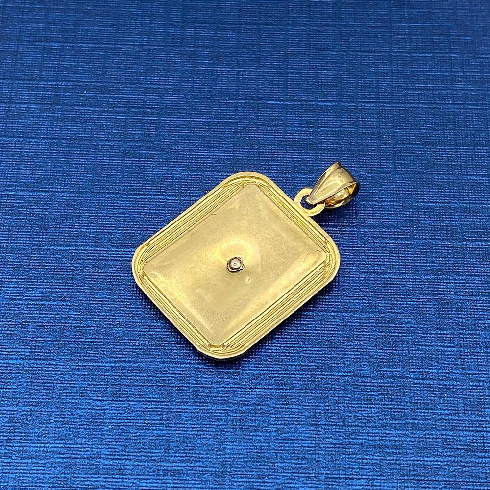 10k Angel Rectangle Pendant - Yellow Brick Empire